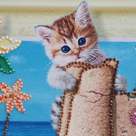 Bejeweled Cats on a Beach Art - Picture 11 of 15